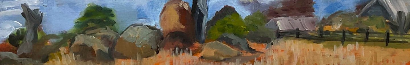 Painted Australian landscape by Sandra Murphy